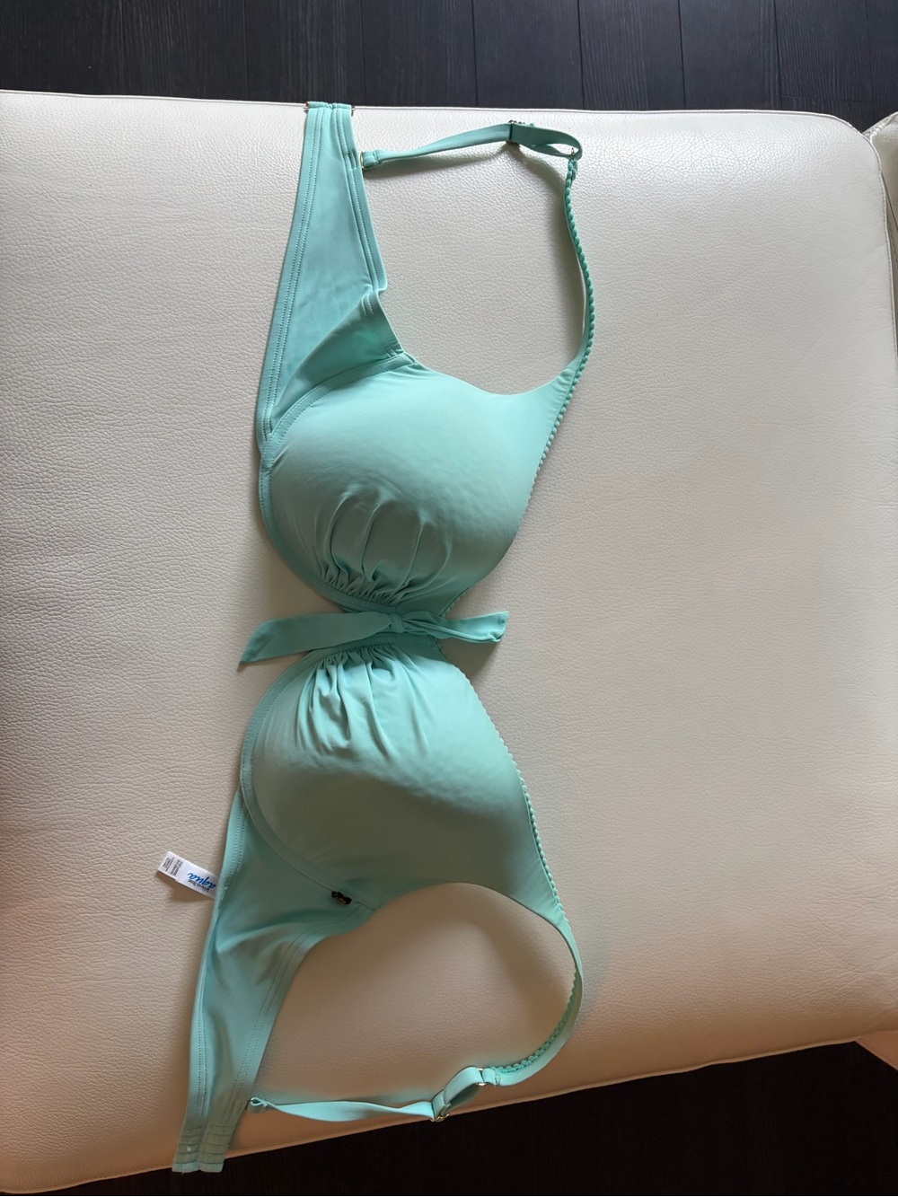 La Vie en Rose Mint Green bikini top with Front Tie